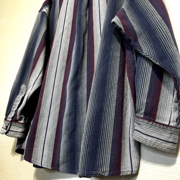 Vintage LOAFERS Stripe Button-Up Shirt – Men’s 2XL - Picture 4 of 11